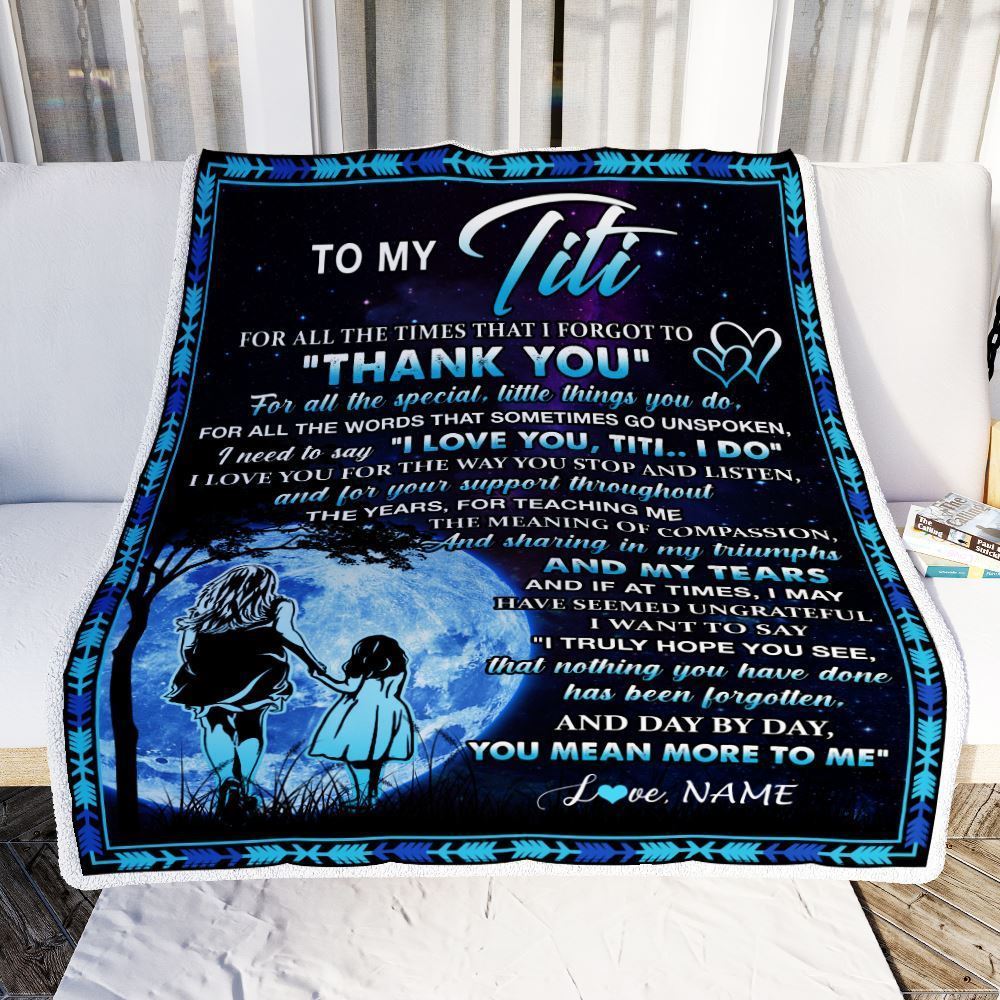 Personalized To My Titi Blanket From Niece Thank You Day By Day Blanket, Mother's Day Blanket, Presents For Her