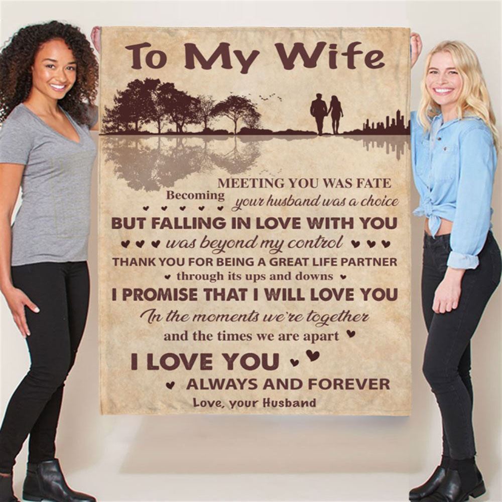 Personalized To My Wife Guitar I Love You Forever Always Husband Gift Ideas Blanket, Home Decor