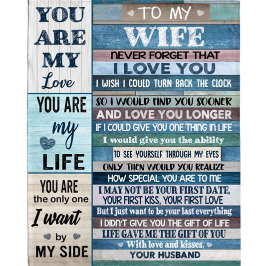 Personalized To My Wife Never Forget I Love You Want Be Your Last Everything Fleece Blanket, Home Decor