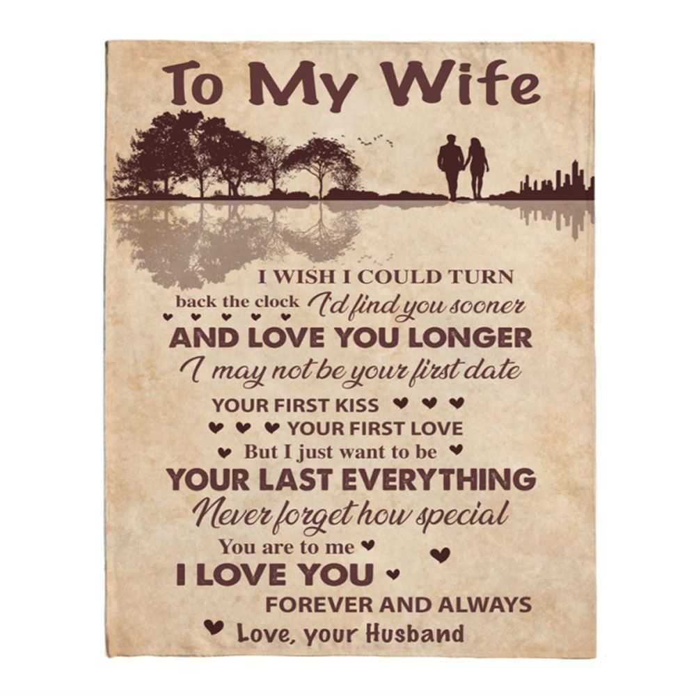 Personalized To My Wife Your Last Everything Love You Forever Always Gift Ideas From Husband Guitar Blanket, Home Decor