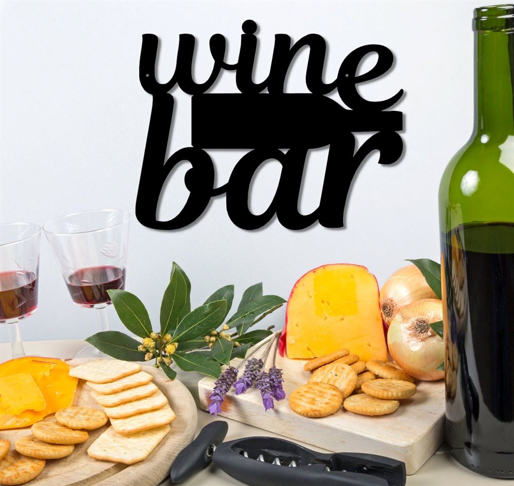 Personalized Wine Bar Metal Sign, Metal Wine Decor, Wine Bar Decoration, Wine Sign, Kitchen Sign, Non Rust Metal Sign
