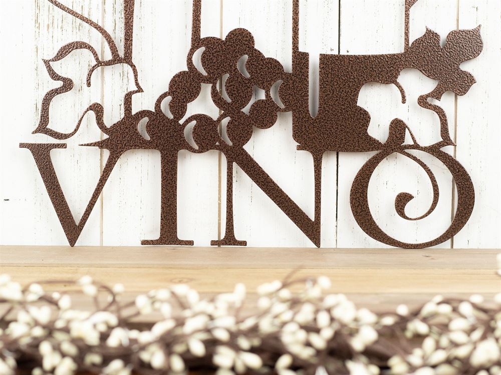 Personalized Wine Vino Metal Sign, Wine Lover Gift, Wine Sign, Bar Wine Signs For Kitchen
