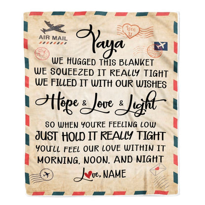 Personalized Yaya Blanket From Kids We Hugged This Blanket Mail Letter Blanket, Mother's Day Blanket, Presents For Her