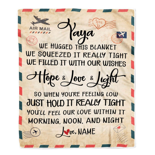 Personalized Yaya Blanket From Kids We Hugged This Blanket Mail Letter Blanket, Mother's Day Blanket, Presents For Her