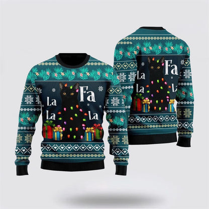 Pet Cat Sweater, Black Cats Ugly Christmas Sweater, Gift For Cat Love, Cat Crewneck Sweater, Winter Fashion