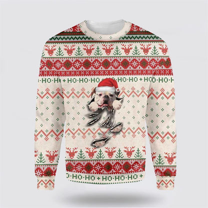 Pet Dog Sweater, American Bulldog ScratchUgly Christmas Sweater, Gift For Dog Love, Winter Fashion