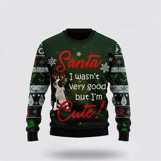 Pet Dog Sweater, Boston Terrier I’m CuteUgly Christmas Sweater, Gift For Dog Love, Winter Fashion