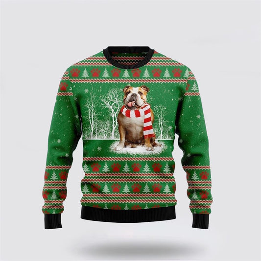 Pet Dog Sweater, Bulldog True FriendUgly Christmas Sweater, Gift For Dog Love, Winter Fashion