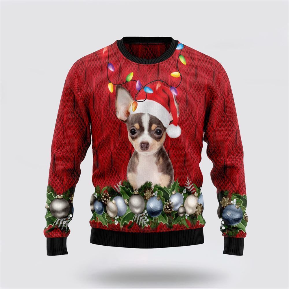 Pet Dog Sweater, Chihuahua Christmas Beauty UglyUgly Christmas Sweater, Gift For Dog Love, Winter Fashion