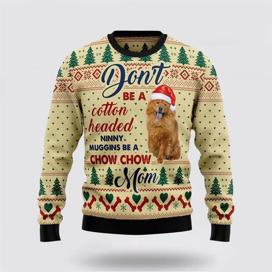 Pet Dog Sweater, Chow Chow MomUgly Christmas Sweater, Gift For Dog Love, Winter Fashion