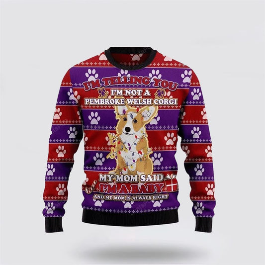 Pet Dog Sweater, Corgi DogUgly Christmas Sweater, Gift For Dog Love, Winter Fashion
