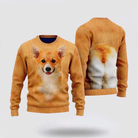 Pet Dog Sweater, Corgi Dog 3DUgly Christmas Sweater, Gift For Dog Love, Winter Fashion