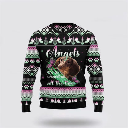 Pet Dog Sweater, Dachshund Dog AngelUgly Christmas Sweater, Gift For Dog Love, Winter Fashion