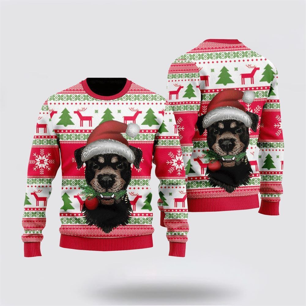 Pet Dog Sweater, Dog Santas Hat HolidayUgly Christmas Sweater, Gift For Dog Love, Winter Fashion
