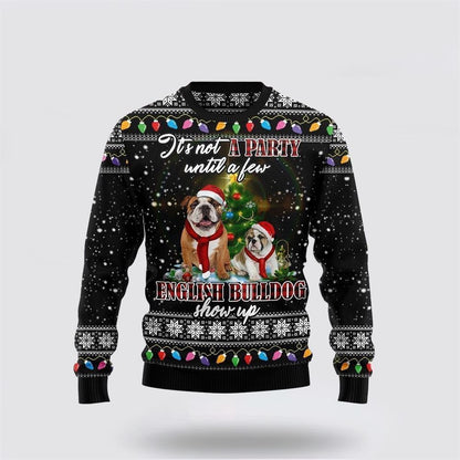 Pet Dog Sweater, English Bulldog Show UpUgly Christmas Sweater, Gift For Dog Love, Winter Fashion