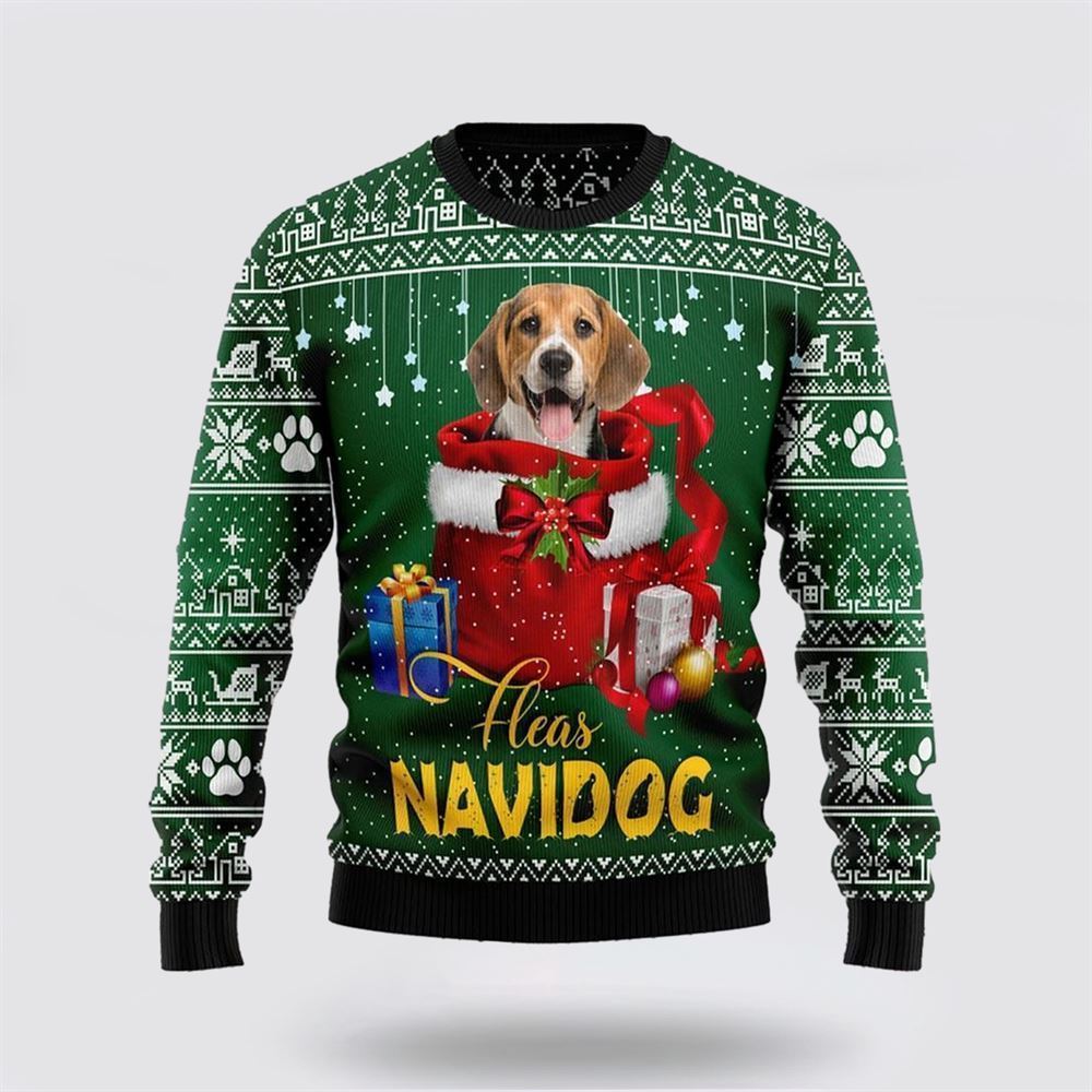Pet Dog Sweater, Funny Christmas Gift BeagleUgly Christmas Sweater, Gift For Dog Love, Winter Fashion