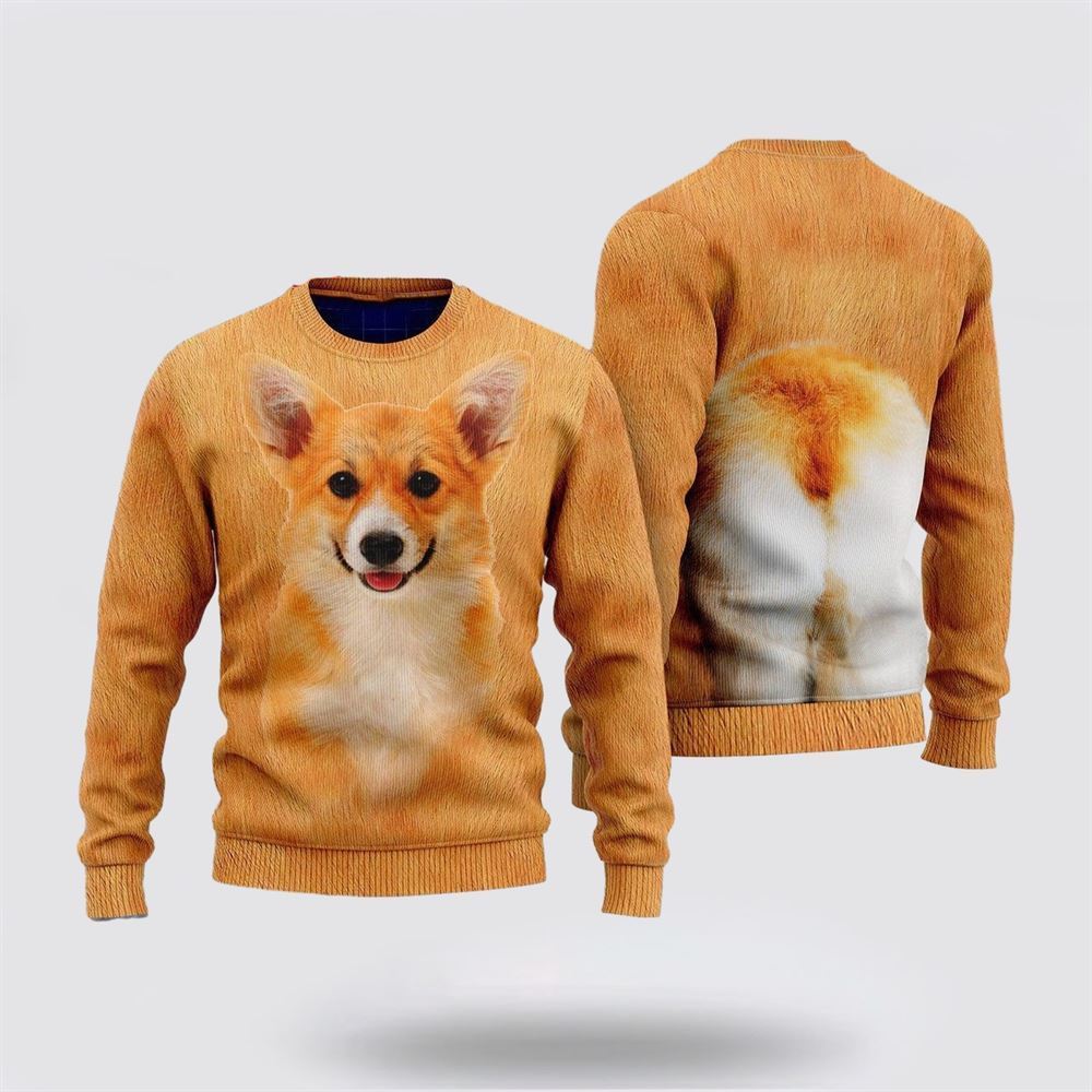 Pet Dog Sweater, Funny CorgiUgly Christmas Sweater, Gift For Dog Love, Winter Fashion