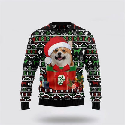 Pet Dog Sweater, Funny Dog In The Gift BoxUgly Christmas Sweater, Gift For Dog Love, Winter Fashion