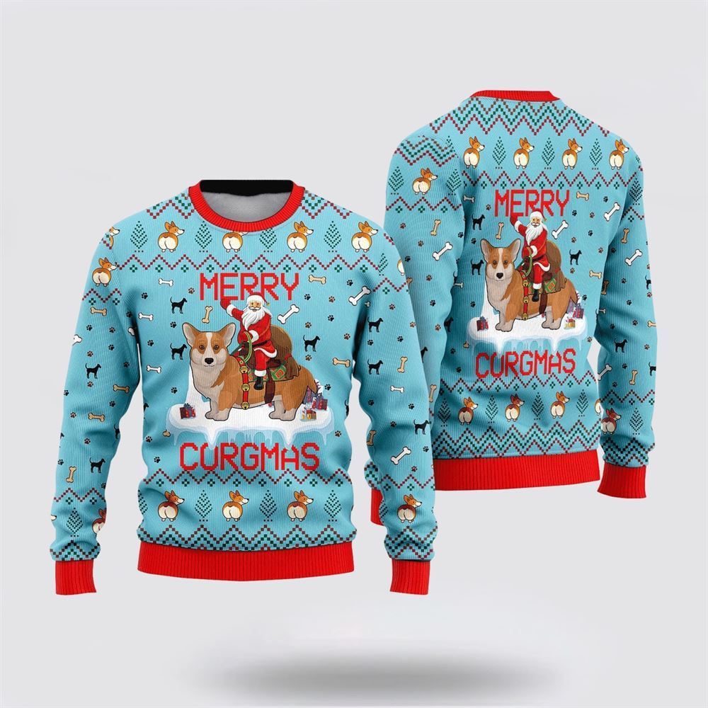 Pet Dog Sweater, Funny Dog Merry CorgmasUgly Christmas Sweater, Gift For Dog Love, Winter Fashion