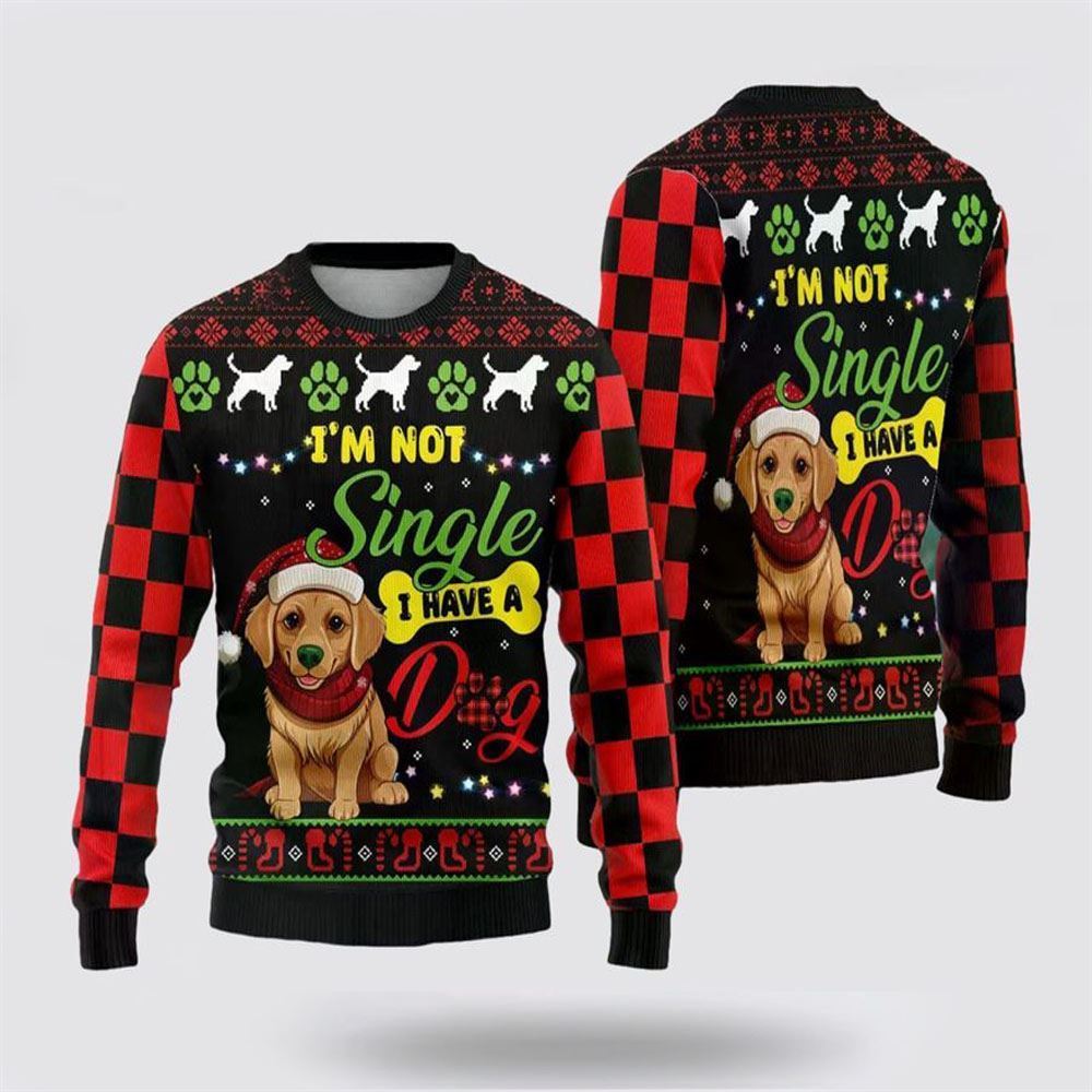 Pet Dog Sweater, Golden Retriever DogUgly Christmas Sweater, Gift For Dog Love, Winter Fashion