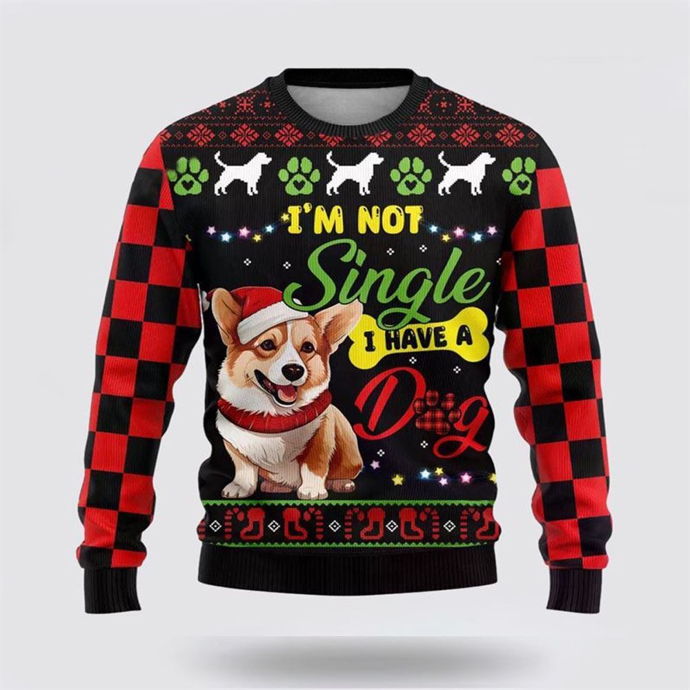 Pet Dog Sweater, Happy Corgi DogUgly Christmas Sweater, Gift For Dog Love, Winter Fashion
