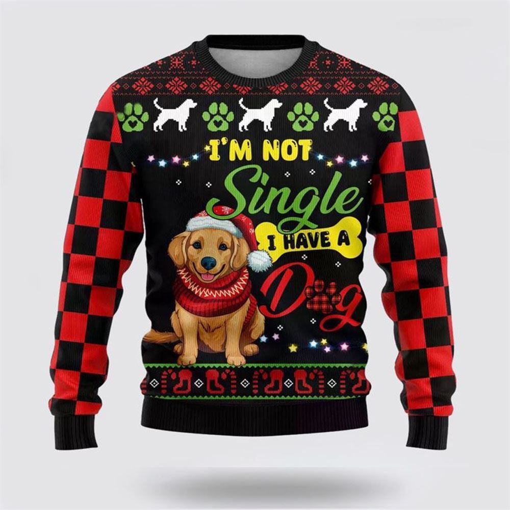 Pet Dog Sweater, Happy Golden DogUgly Christmas Sweater, Gift For Dog Love, Winter Fashion