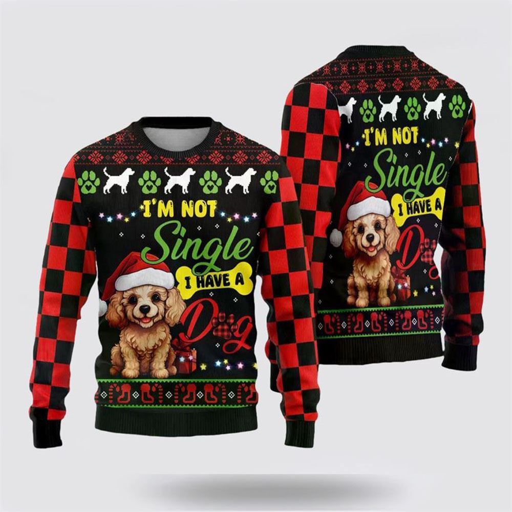 Pet Dog Sweater, Happy Poodle DogUgly Christmas Sweater, Gift For Dog Love, Winter Fashion