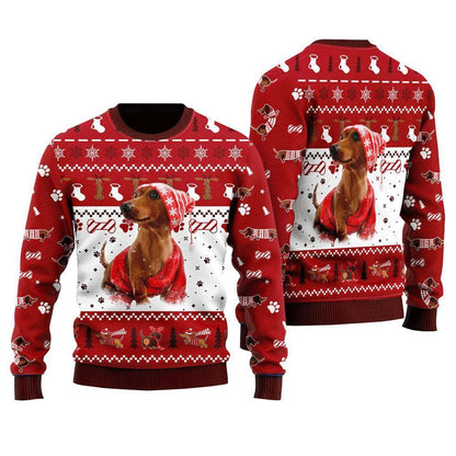 Pet Dog Sweater, Holiday DachshundUgly Christmas Sweater, Gift For Dog Love, Winter Fashion
