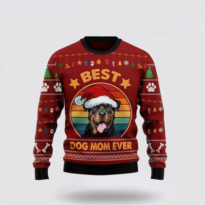 Pet Dog Sweater, Rottweiler Best Dog Mom EverUgly Christmas Sweater, Gift For Dog Love, Winter Fashion