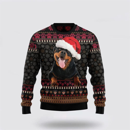 Pet Dog Sweater, Rottweiler ChristmasUgly Christmas Sweater, Gift For Dog Love, Winter Fashion