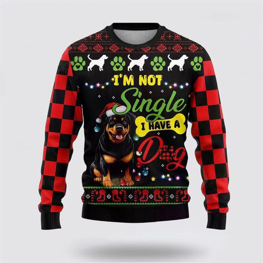 Pet Dog Sweater, Rottweiler DogUgly Christmas Sweater, Gift For Dog Love, Winter Fashion