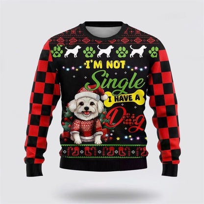 Pet Dog Sweater, Santa Maltese DogUgly Christmas Sweater, Gift For Dog Love, Winter Fashion
