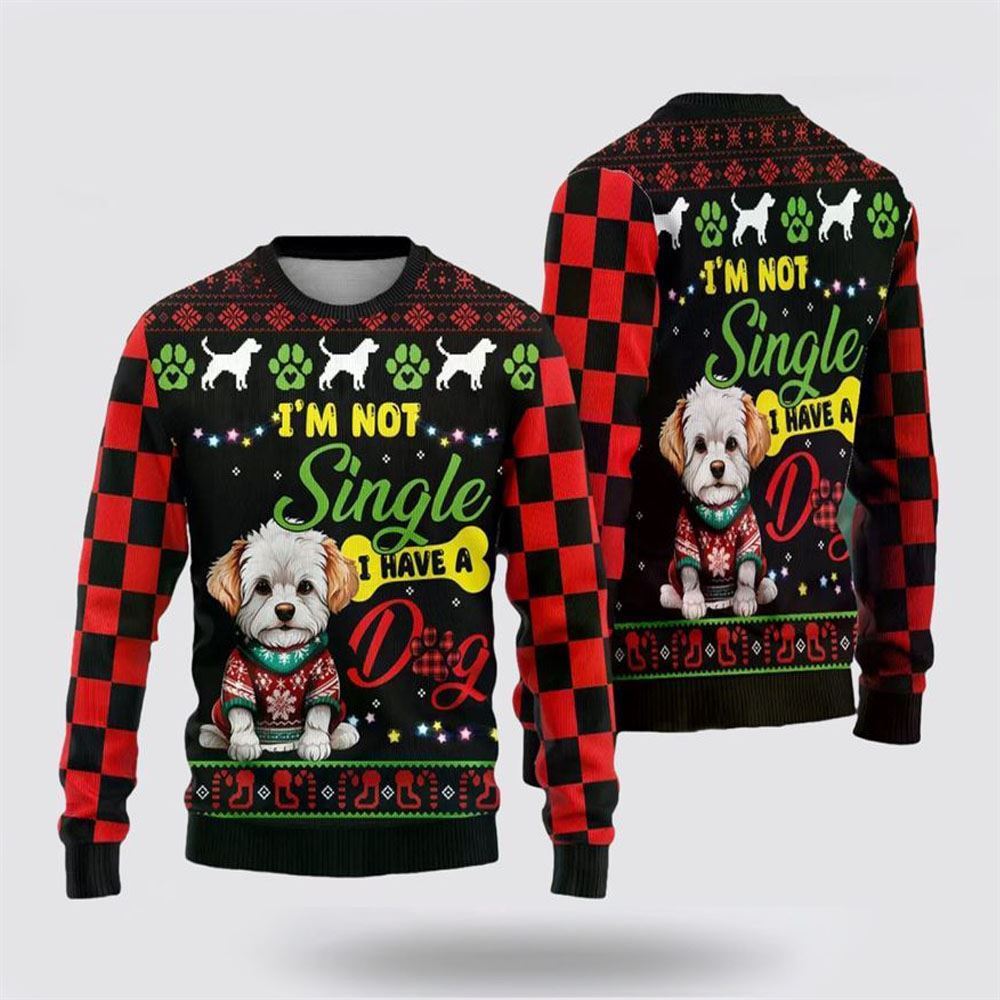 Pet Dog Sweater, Xmas Maltese DogUgly Christmas Sweater, Gift For Dog Love, Winter Fashion