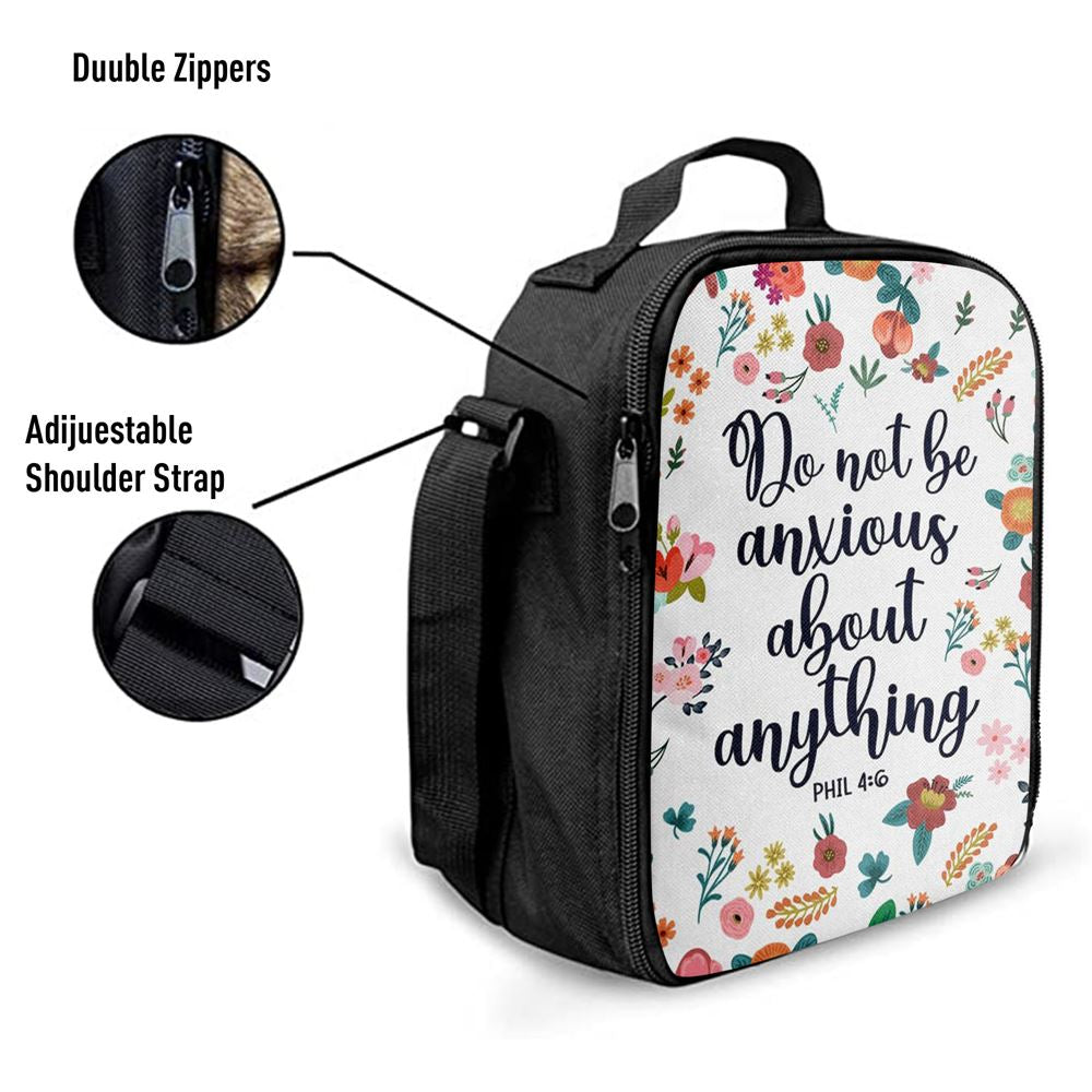Phil 46 Do Not Be Anxious About Anything Lunch Bag, Bible Verse Lunch Bag For Men And Women