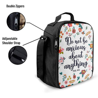 Phil 46 Do Not Be Anxious About Anything Lunch Bag, Bible Verse Lunch Bag For Men And Women