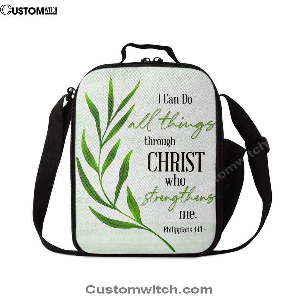 Philippians 413 I Can Do All Things Through Christ Lunch Bag, Bible Verse Lunch Bag For Men And Women
