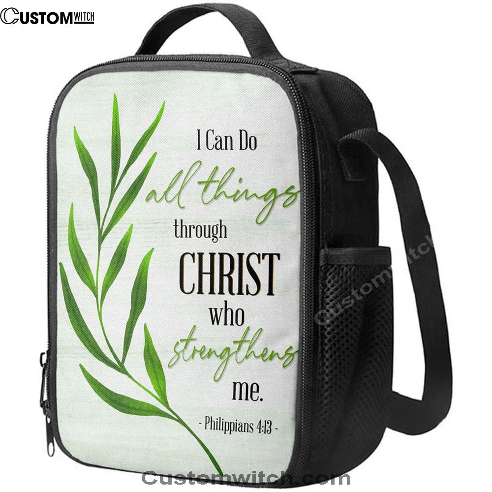 Philippians 413 I Can Do All Things Through Christ Lunch Bag, Bible Verse Lunch Bag For Men And Women
