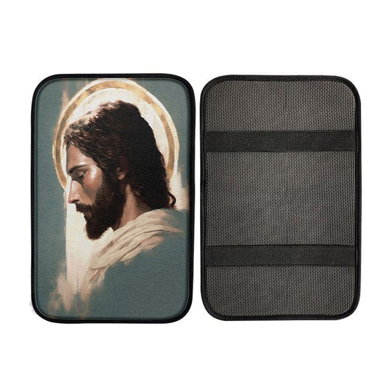 Picture Of Jesus Car Center Console Cover Prints, Religious Car Interior Accessories