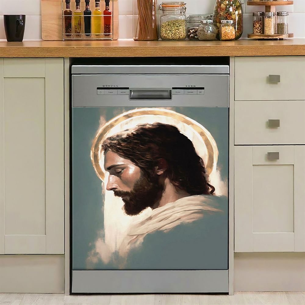 Picture Of Jesus Dishwasher Cover, Jesus Dishwasher Wrap, Jesus Kitchen Decoration
