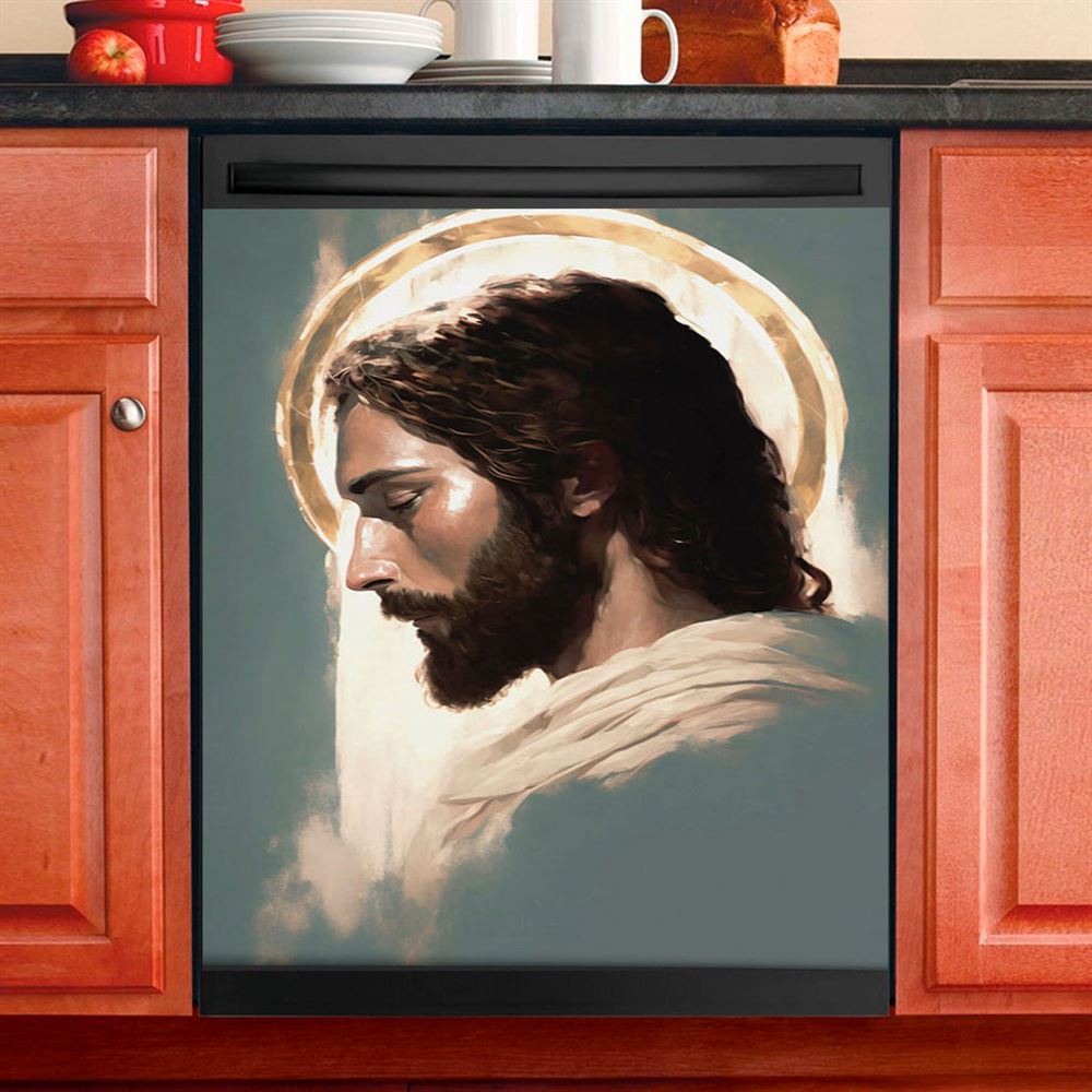 Picture Of Jesus Dishwasher Cover, Jesus Dishwasher Wrap, Jesus Kitchen Decoration
