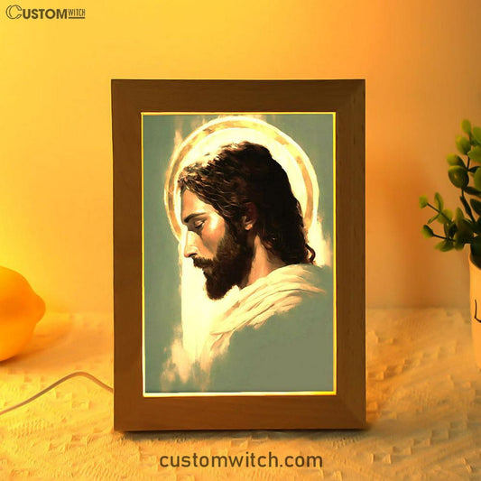 Picture Of Jesus Frame Lamp Art - Jesus Art Prints - Jesus Art - Christian Home Decor