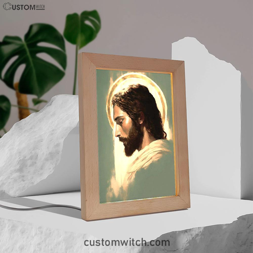 Picture Of Jesus Frame Lamp Art - Jesus Art Prints - Jesus Art - Christian Home Decor