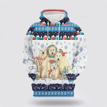 Polar Bears Christmas All Over Print 3D Hoodie For Men & Women, Christmas Hoodie Cute, Christmas Gift, Christmas Fashion