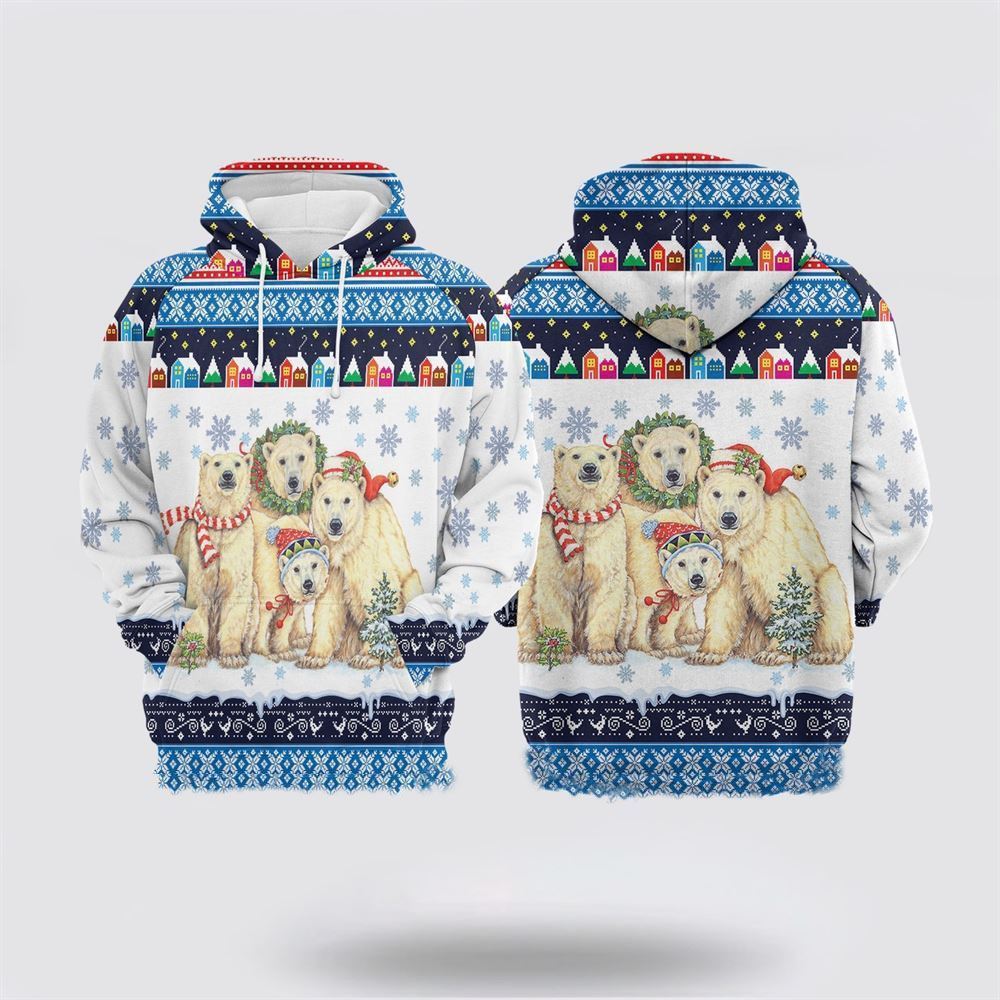 Polar Bears Christmas All Over Print 3D Hoodie For Men & Women, Christmas Hoodie Cute, Christmas Gift, Christmas Fashion