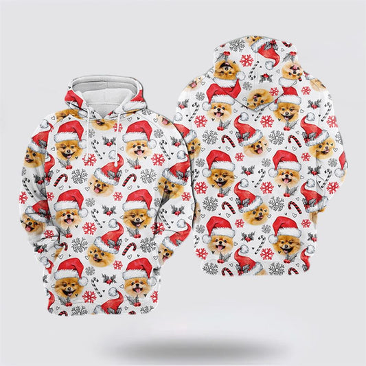 Pomeranian Dog Christmas Decor All Over Print 3D Hoodie For Men & Women, Christmas Dog Hoodie, Christmas Hoodie Cute, Christmas Gift