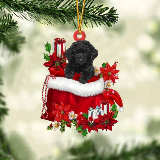 Poodle In Gift Bag Christmas Ornament, Christmas Gift, Christmas Tree Decorations, Christmas Ornament 2023