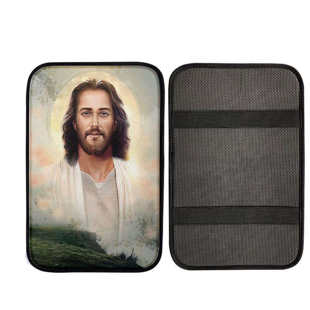 Portrait Of Jesus Car Armrest Pad Pictures, Religious Car Interior Accessories