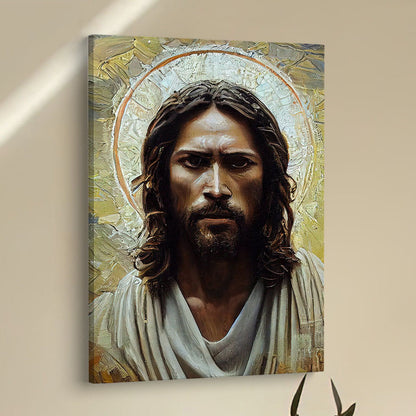 Portrait Of Jesus Christ Canvas Pictures - Jesus Art Prints - Jesus Art - Christian Home Decor