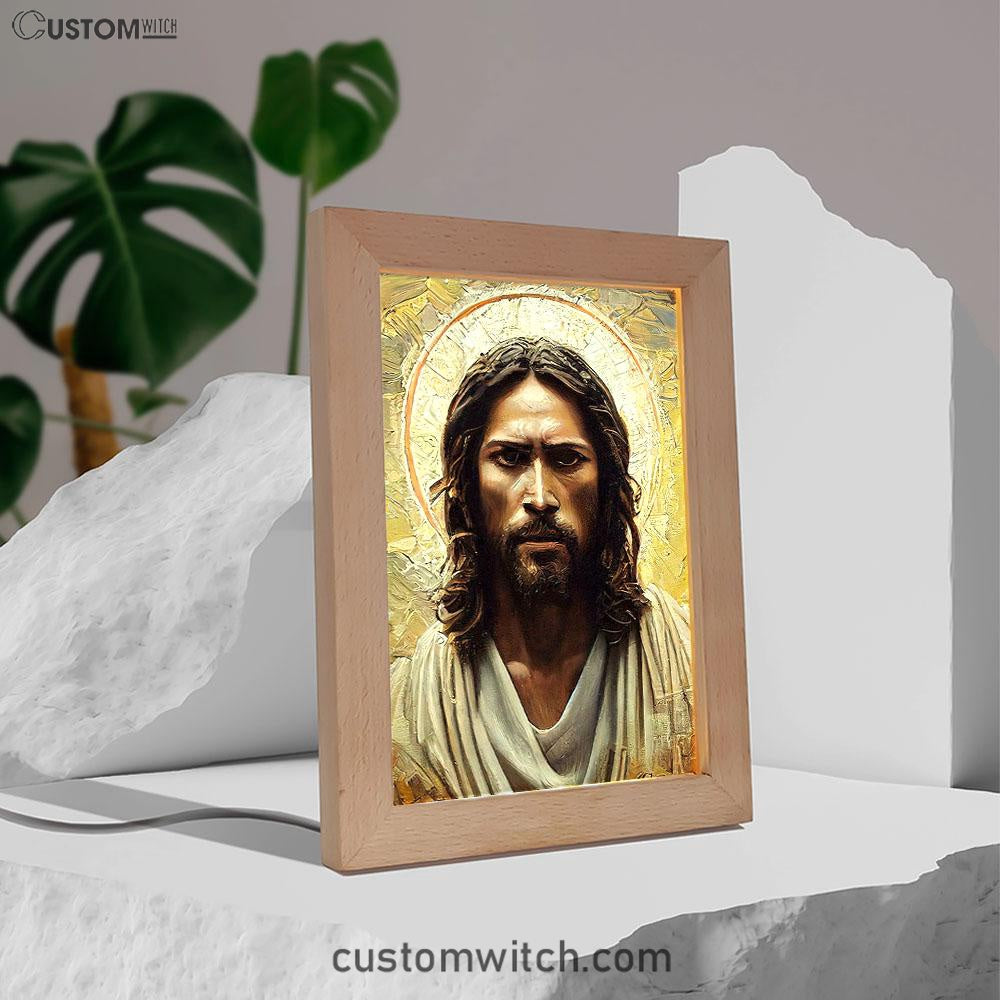 Portrait Of Jesus Christ Frame Lamp Pictures - Jesus Art Prints - Jesus Art - Christian Home Decor