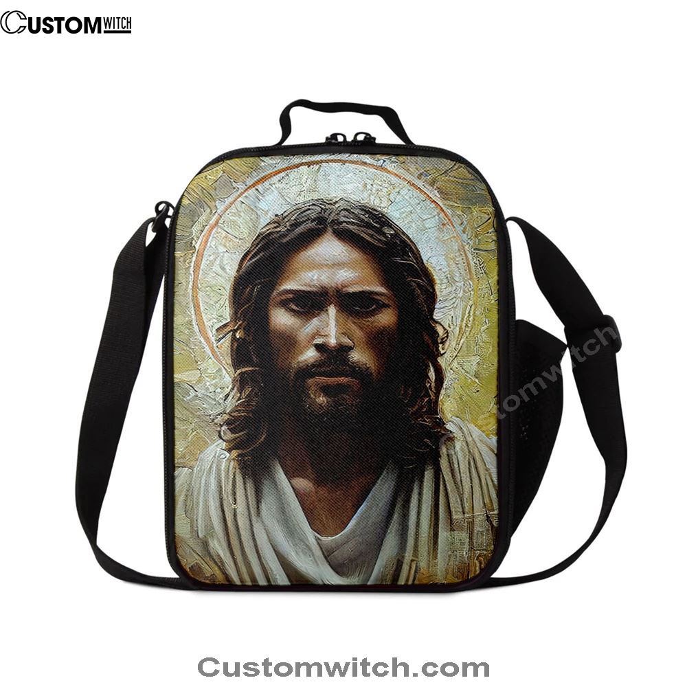 Portrait Of Jesus Christ Lunch Bag - Jesus Art, Bible Verse Lunch Bag For Men And Women